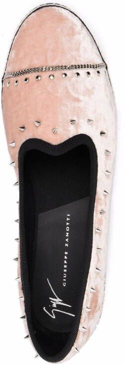 Giuseppe Zanotti Otium fluwelen loafers Roze