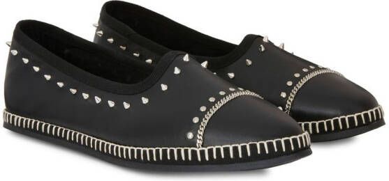 Giuseppe Zanotti Otium loafers met studs Zwart