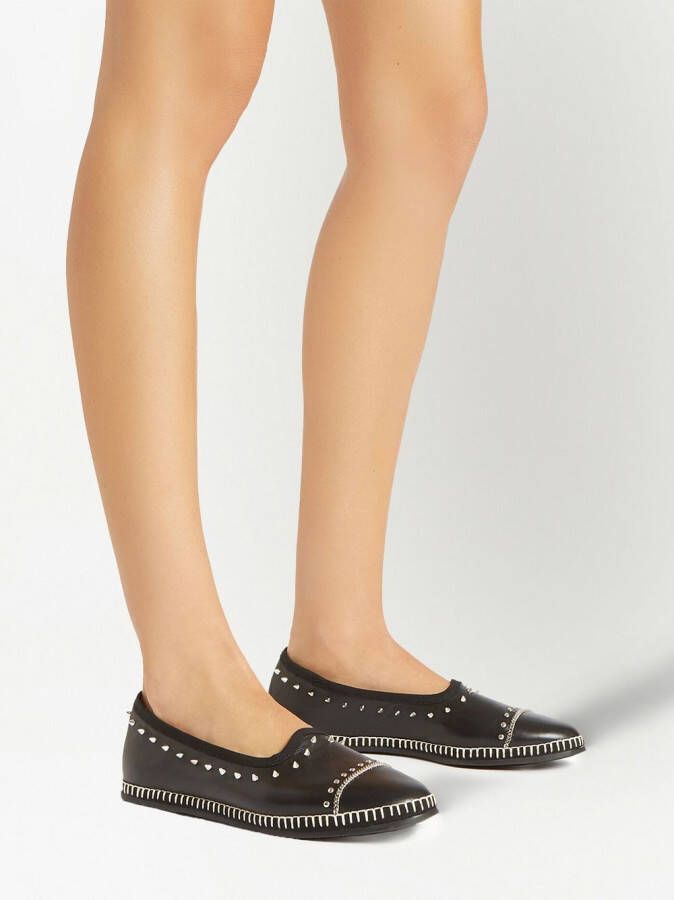 Giuseppe Zanotti Otium loafers met studs Zwart
