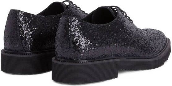 Giuseppe Zanotti Oxford schoenen met glitter detail Zwart