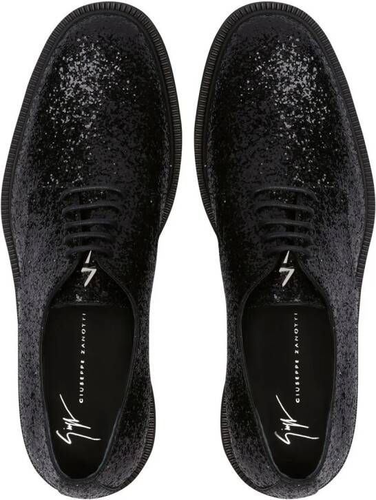 Giuseppe Zanotti Oxford schoenen met glitter detail Zwart