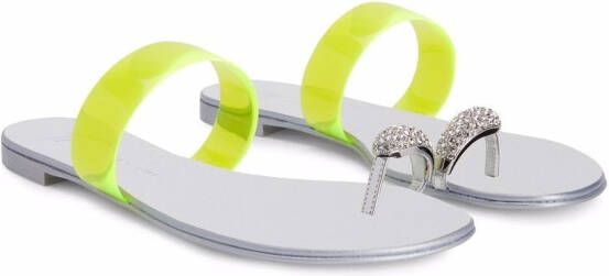 Giuseppe Zanotti Plexi sandalen met ring Geel