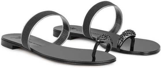 Giuseppe Zanotti Plexi sandalen met ring Zwart
