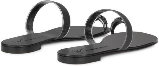 Giuseppe Zanotti Plexi sandalen met ring Zwart