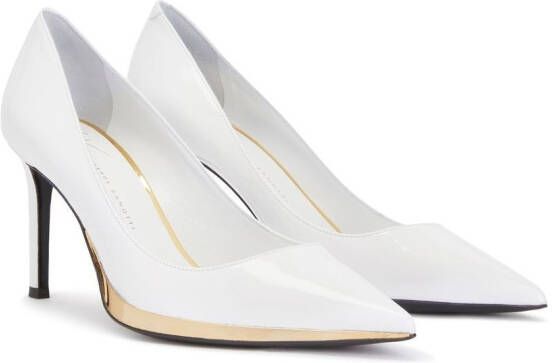 Giuseppe Zanotti Pumps met contrasterende afwerking Wit