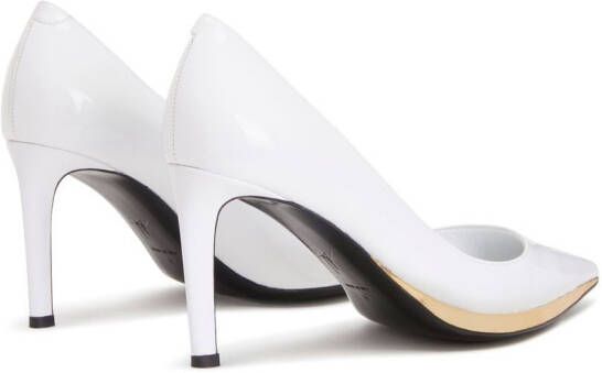 Giuseppe Zanotti Pumps met contrasterende afwerking Wit