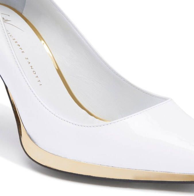 Giuseppe Zanotti Pumps met contrasterende afwerking Wit