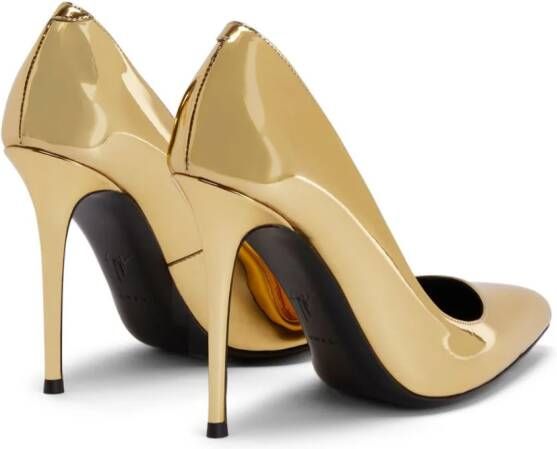 Giuseppe Zanotti Pumps met lakleren hak Goud