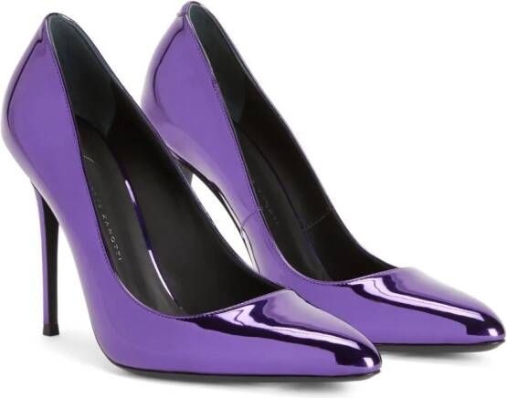 Giuseppe Zanotti Pumps met lakleren hak Paars