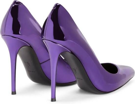 Giuseppe Zanotti Pumps met lakleren hak Paars