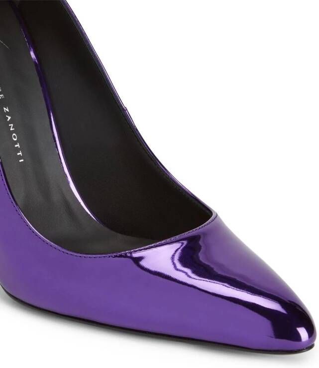 Giuseppe Zanotti Pumps met lakleren hak Paars