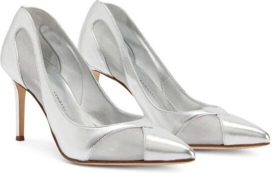 Giuseppe Zanotti Pumps met puntige neus Zilver