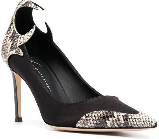 Giuseppe Zanotti Pumps met slangenprint Zwart