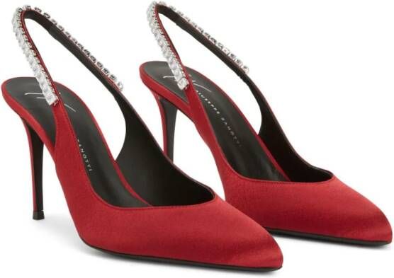 Giuseppe Zanotti Pumps verfraaid met kristallen Rood