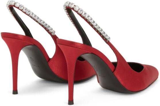 Giuseppe Zanotti Pumps verfraaid met kristallen Rood