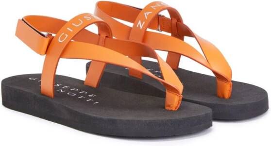 Giuseppe Zanotti Pursuit leren sandalen Oranje