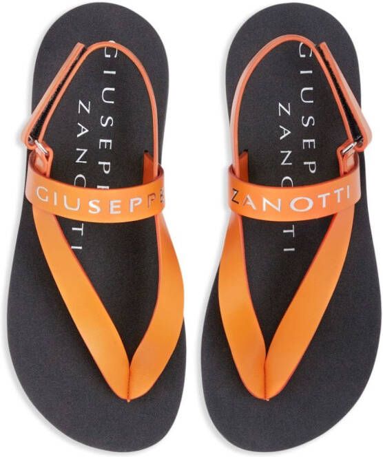 Giuseppe Zanotti Pursuit leren sandalen Oranje