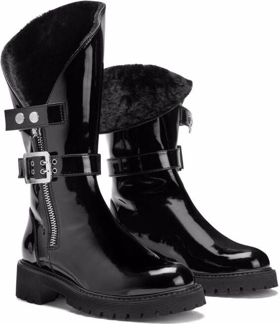 Giuseppe Zanotti Rain lakleren laarzen Zwart