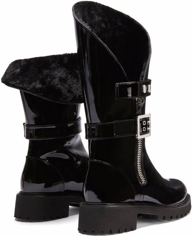 Giuseppe Zanotti Rain lakleren laarzen Zwart