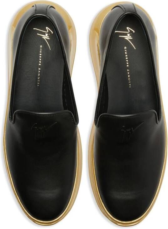 Giuseppe Zanotti Remye leren loafers Zwart