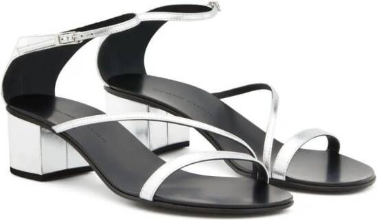 Giuseppe Zanotti Rochelle metallic sandalen Zilver