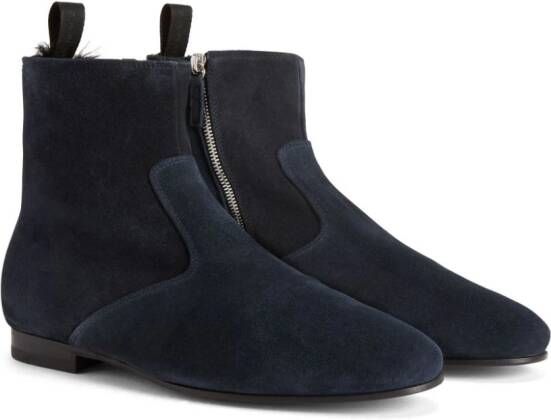 Giuseppe Zanotti Ron laarzen met ronde neus Blauw