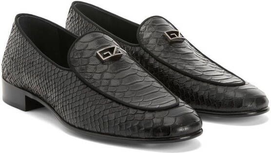 Giuseppe Zanotti Rudolph leren loafers Zwart