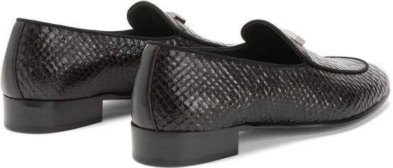 Giuseppe Zanotti Rudolph leren loafers Zwart