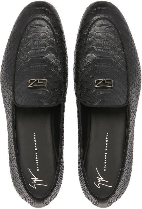 Giuseppe Zanotti Rudolph leren loafers Zwart