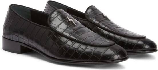 Giuseppe Zanotti Rudolph leren loafers Zwart