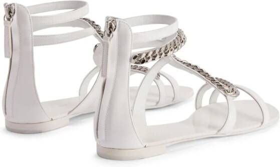 Giuseppe Zanotti Samantha leren sandalen Wit