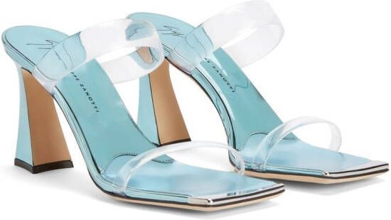 Giuseppe Zanotti Sandalen met doorzichtige hak Blauw