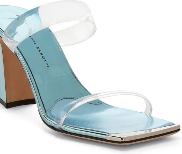 Giuseppe Zanotti Sandalen met doorzichtige hak Blauw