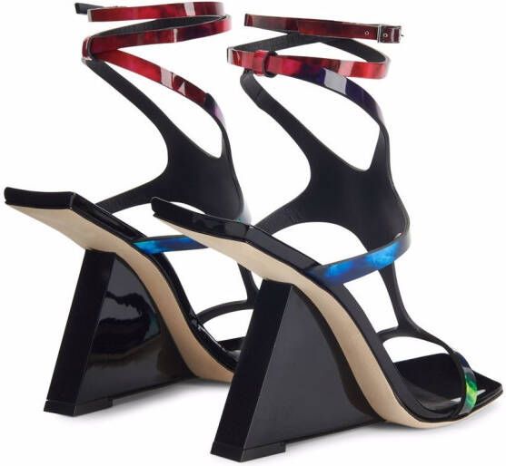 Giuseppe Zanotti 105 mm Tutankamon sandalen met hoekige hak Veelkleurig