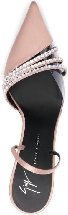 Giuseppe Zanotti 110 mm Audrine pumps met kristallen detail Beige