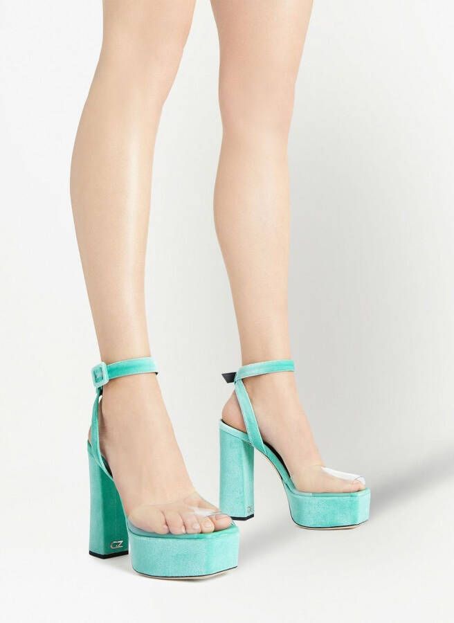 Giuseppe Zanotti Sandalen met plateauzool Blauw