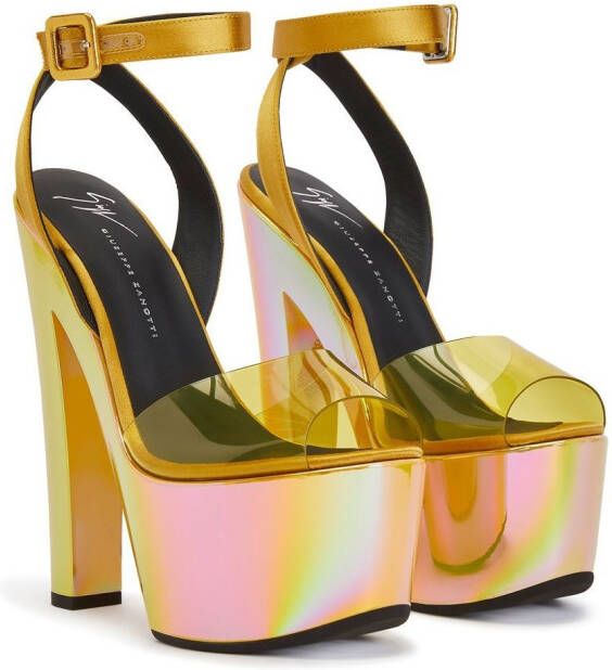Giuseppe Zanotti Sandalen met plateauzool Geel