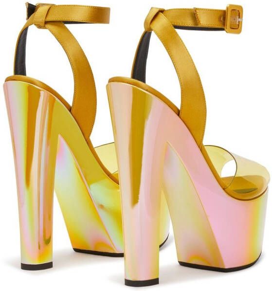 Giuseppe Zanotti Sandalen met plateauzool Geel