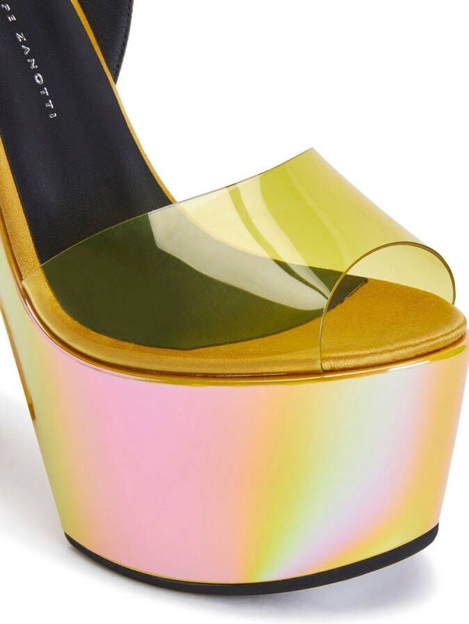 Giuseppe Zanotti Sandalen met plateauzool Geel