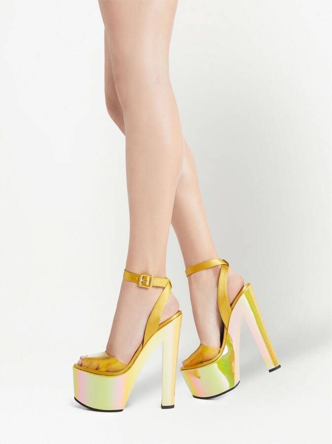 Giuseppe Zanotti Sandalen met plateauzool Geel