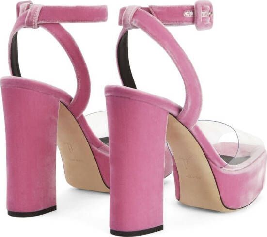 Giuseppe Zanotti Sandalen met plateauzool Roze