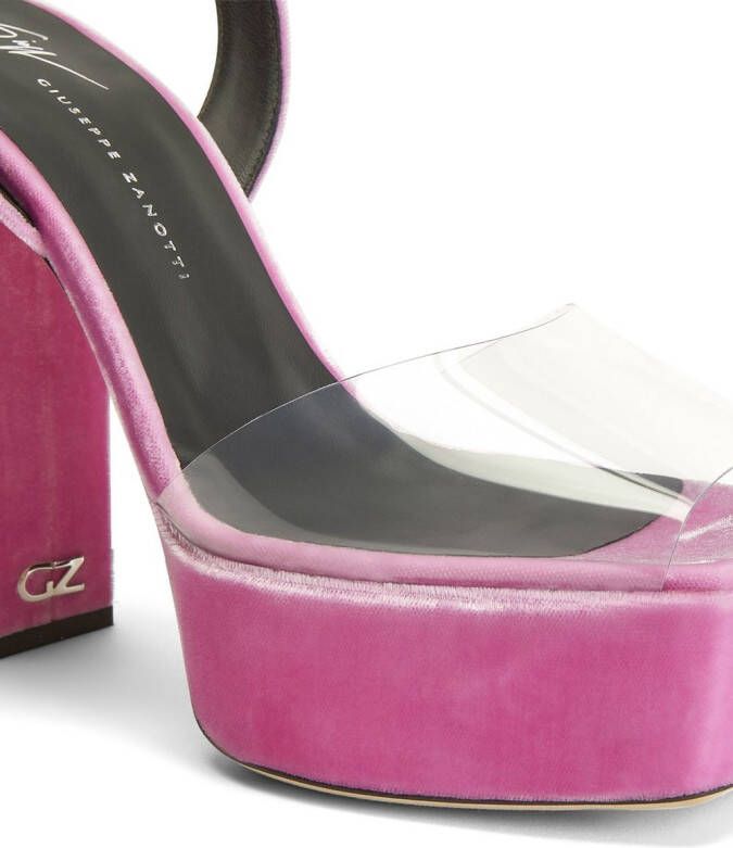 Giuseppe Zanotti Sandalen met plateauzool Roze