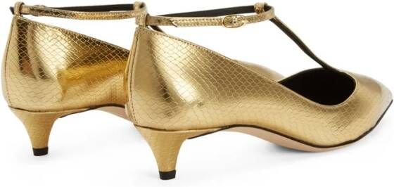 Giuseppe Zanotti Sandalen met slangenleer-effect Goud