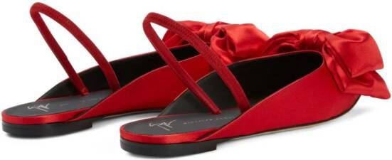 Giuseppe Zanotti Sandalen met strikdetail Rood