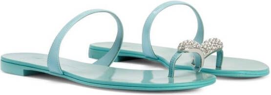 Giuseppe Zanotti Sandalen verfraaid met kristal Blauw
