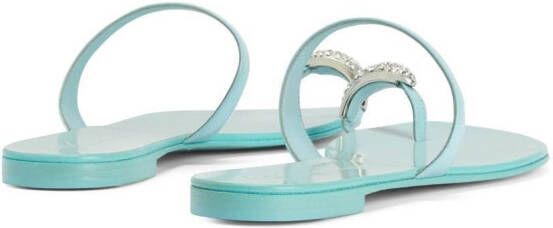 Giuseppe Zanotti Sandalen verfraaid met kristal Blauw