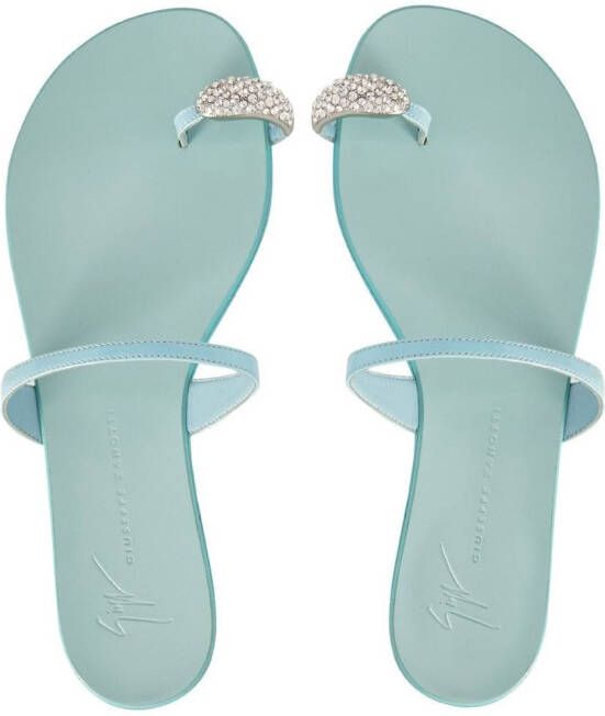 Giuseppe Zanotti Sandalen verfraaid met kristal Blauw