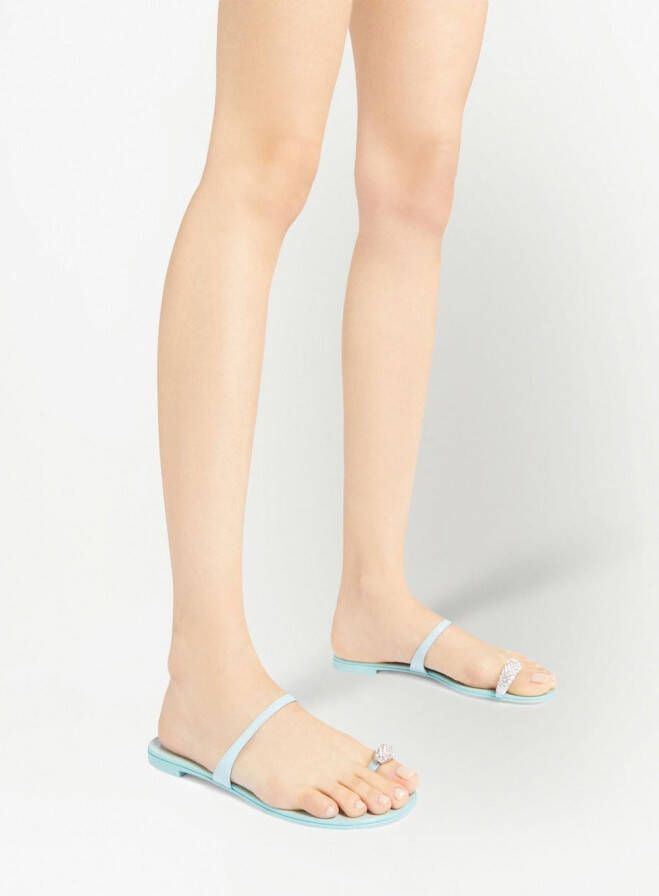 Giuseppe Zanotti Sandalen verfraaid met kristal Blauw