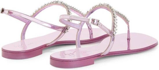 Giuseppe Zanotti Sandalen verfraaid met kristal Roze