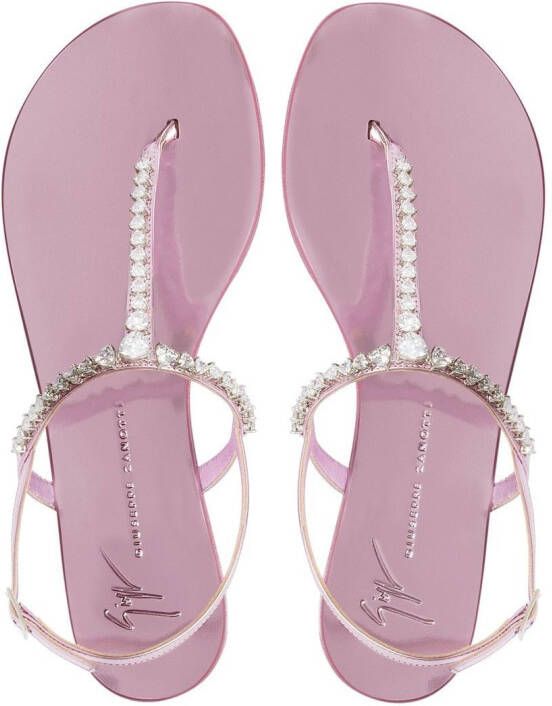 Giuseppe Zanotti Sandalen verfraaid met kristal Roze